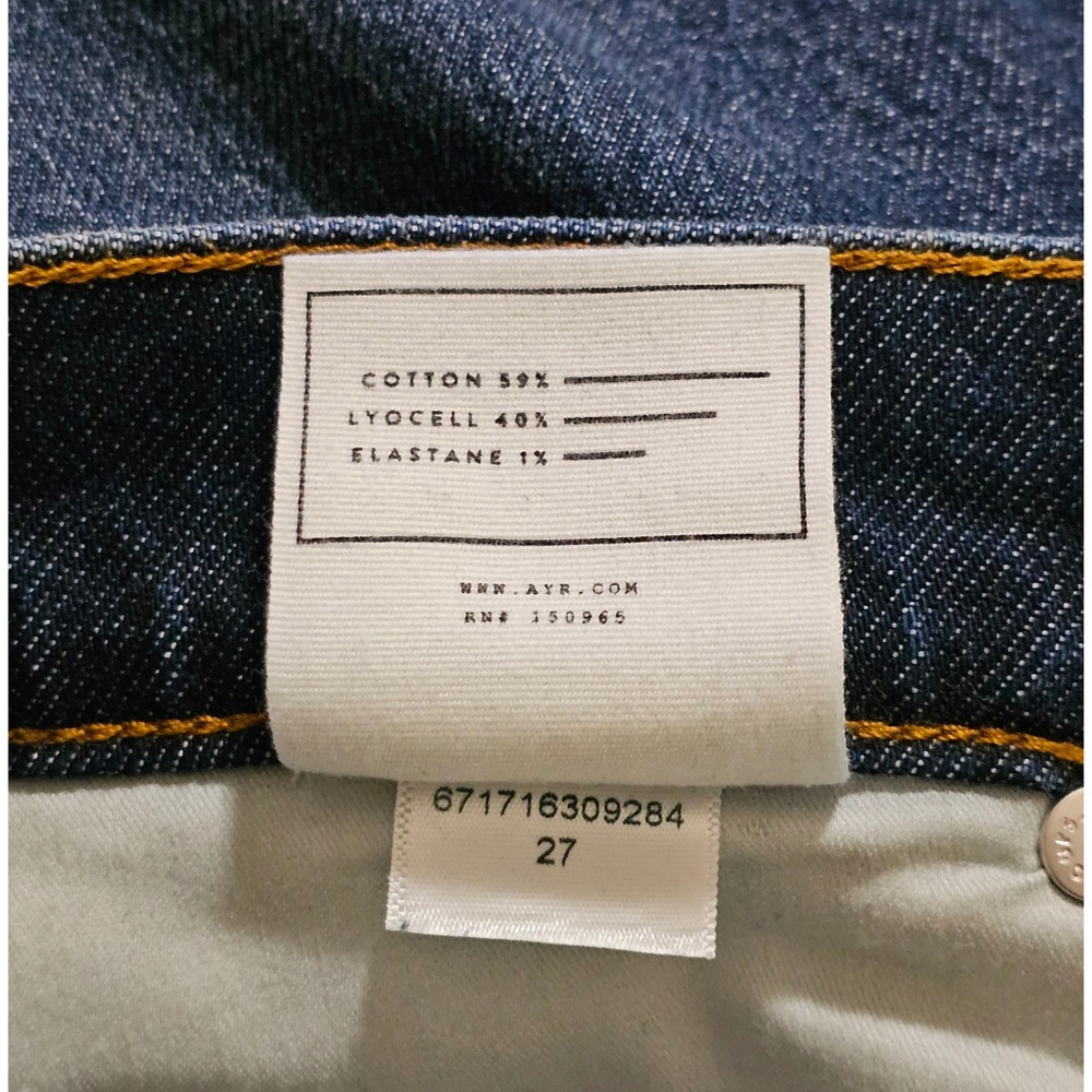 AYR The Secret Sauce Wide Leg Jeans Indigo Dark Wash High Rise Size 27 - Picture 5 of 5